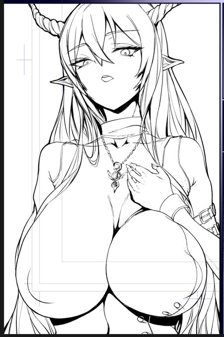 コレがコウなってコウ。至福のシャイニングタイムと思いきや延々とこれじゃないをクリア返し時間だけが過ぎていく地獄。線画難し過ぎてただただ疲れる。ラフからの下絵起こしも時間かかるしアアアアア。今日はここまで😞 