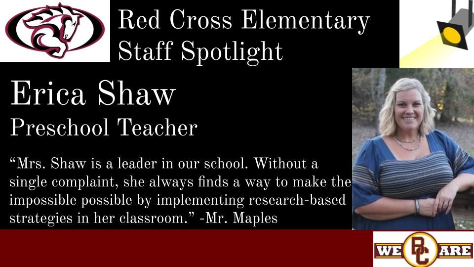 This week's Staff Spotlight shines on Erica Shaw and Misty Burton! These ladies do a great job promoting student success at RCE! They care about our students and it shows every day! We appreciate them and the job they do! #MustangsLEAD #rceshines #WeAreBC