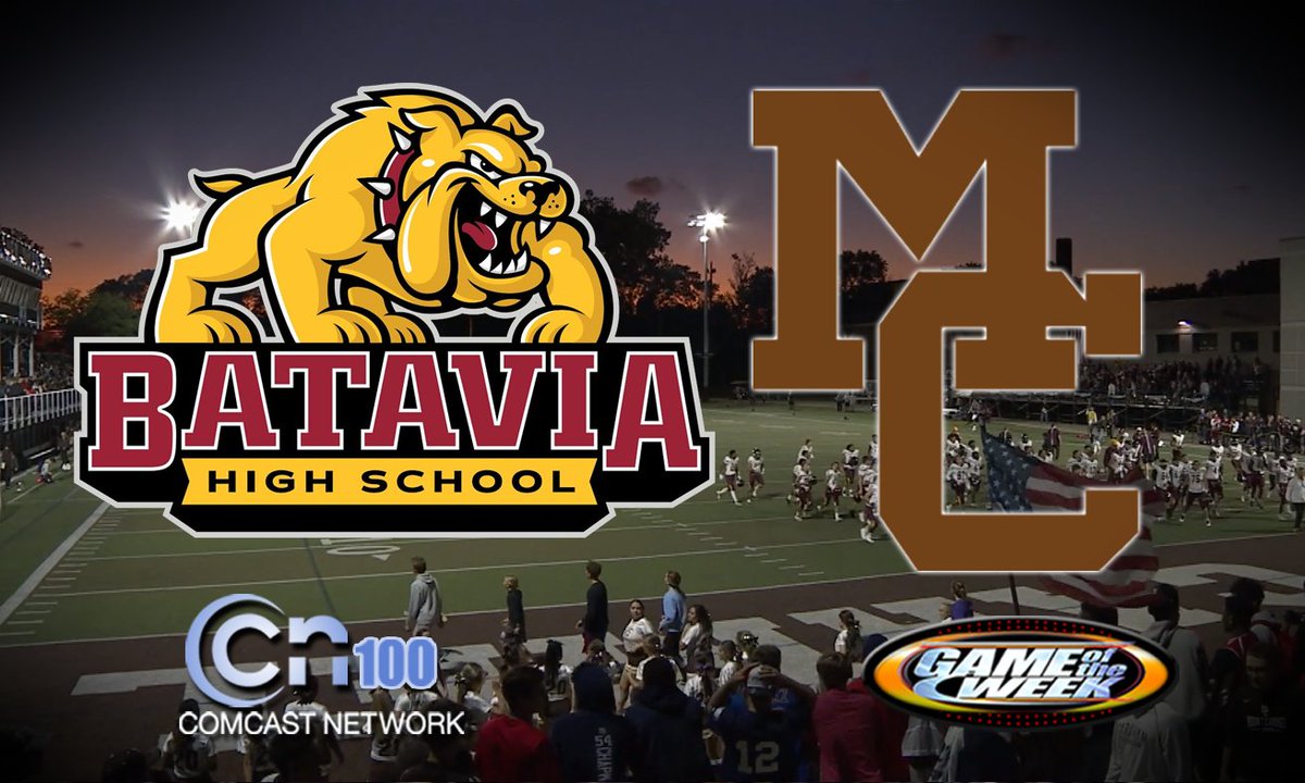 CN100Sports's tweet image. CN100Sports #GameoftheWeek Class 7A 2nd Rd Batavia Bulldogs @ Mt. Carmel Caravan Football Nov 5th 7pm LIVE @NFHSNetwork at 6:45pm replay on Comcast Channel 100 Sat &amp;amp; Sun at 12 &amp;amp; 4pm or on #XfinityOnDemand under "Get Local"-“All High School Sports” info at CN100.tv