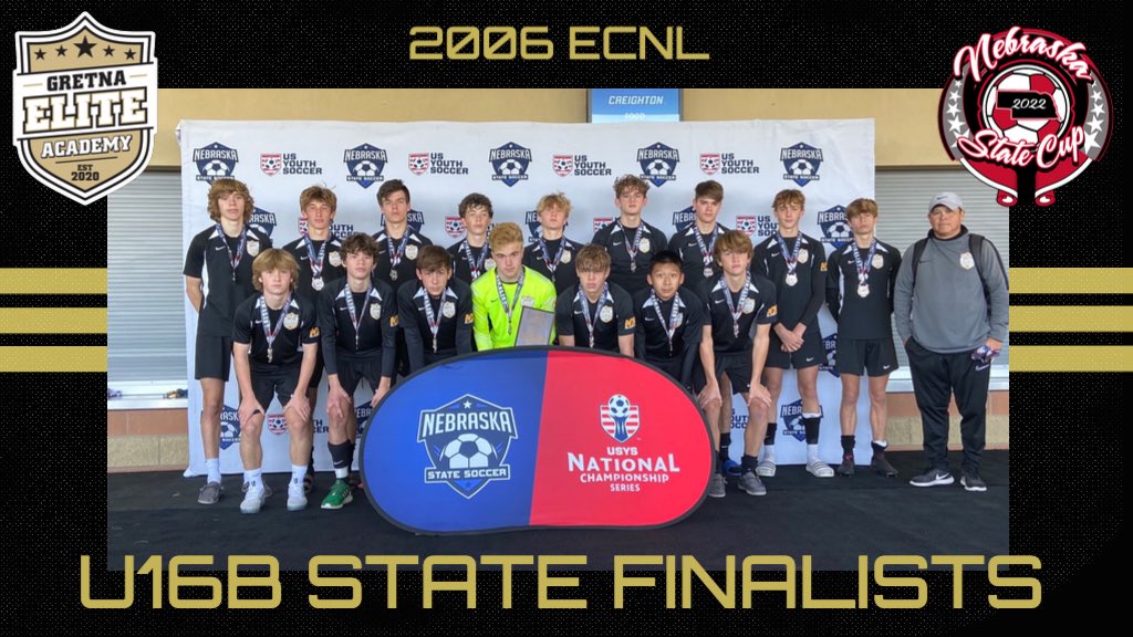 GretnaEliteAcad's tweet photo. Congrats to our 2006 @GEA_ECNL boys on being State Cup Finalists 👏

We look forward to seeing your achievements over the remainder of the 2021/2022 season 👍

#FallStateCup #GEAECNL https://t.co/Ql77mJ1Jl9