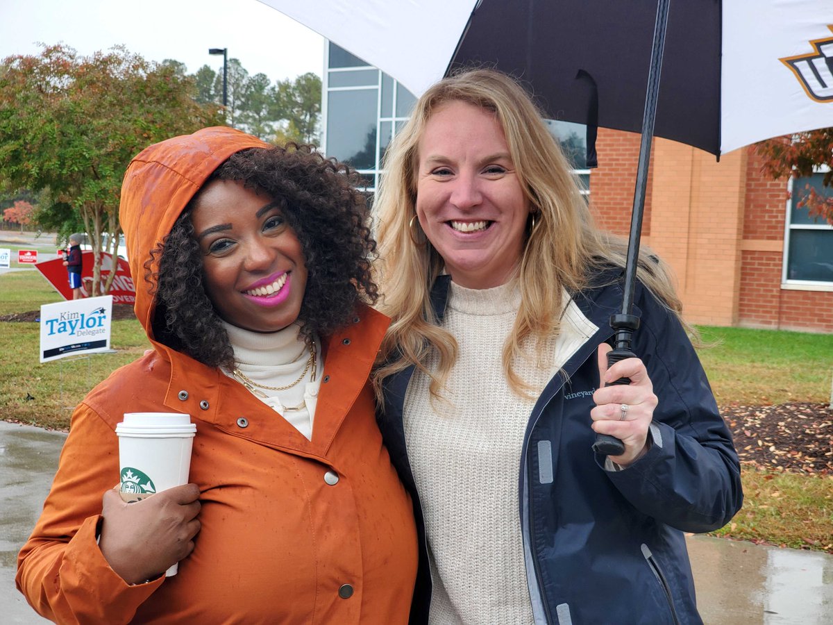 CommonwealthFwd's tweet photo. Rain won't stop @delegateaird for the final GOTV push — don't let it stop you!

Polls are open until 7pm! https://t.co/HhCs7VpkJ4