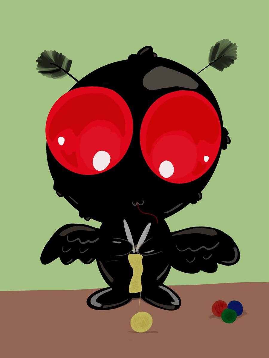 KatieKlingler25's tweet image. “I am mothman. I love playing with my food. Yum yum yum….” #delicious #mothman #cutecryptid #digitalart #art #cryptid #mothmanart #spooky #characterdesign #knitting