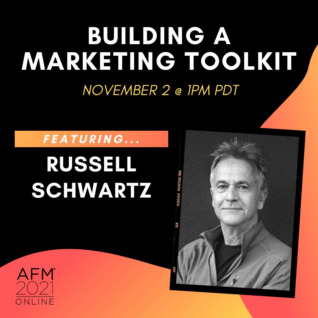 AFMOFFICIAL's tweet photo. Motion picture marketing executive Russell Schwartz will walk you through the key pieces of a successful #marketing plan and how the filmmaker can help deliver the necessary elements.

Learn how to capture everything needed for the ideal marketing toolkit! 🛠

#AFM2021 #workshop https://t.co/XNRnaaeEuz