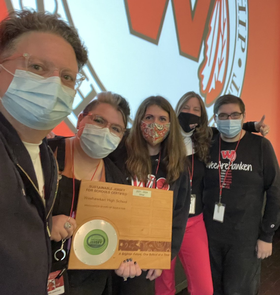 PerryWhs's tweet image. @WeehawkenTSD WHS “green team” celebrates #Silver status 👏👏👏  🪙🪙🪙📏📏📏#WeeGreen #WeeWork @RobFerullo4 @DeStefanoEDU @AdParkin78 @BabTeacher @timeforbetty @eslxiomara @StefanieCirill1 @lmcocco @SJ_Program @EricCrespoEDU @FAmato53 @DaynaBussanich