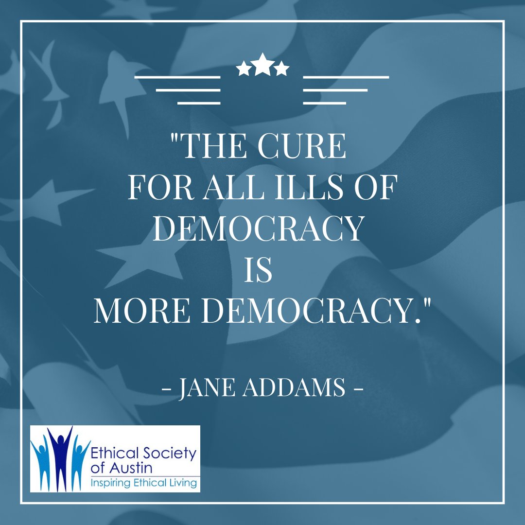 Election Day is a good day to practice democracy.  The smaller the election turnout the more your vote counts. #EthicalAustin #SDG16