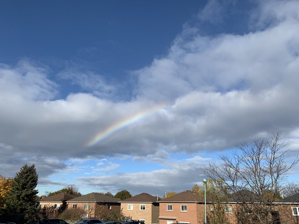 SibbaldPointOEC's tweet photo. Wonders of nature today @BogartPS! A rainbow this morning and debating if we had graupel or sleet midday. https://t.co/CvbHiCnRTl