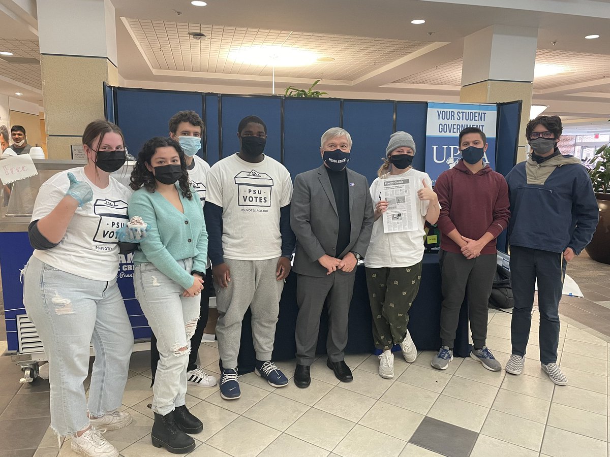 UPUA_Gov's tweet photo. It’s Election Day Penn State!! Make your voice heard and go vote! Polls close at 8pm. Go to https://t.co/cbjgVApzIV to find your polling location and DM us with any questions. https://t.co/WCZ1fQfWbH
