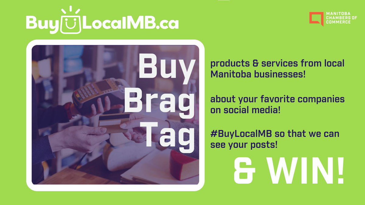 Buy local and you could win $100! Share your recent purchase on social media and use #BuyLocalMB

Each week, one person will win a $100 VISA gift card. Show off your local pride and support fellow Manitobans.

Get a bonus entry by sharing it to your story and tagging us!