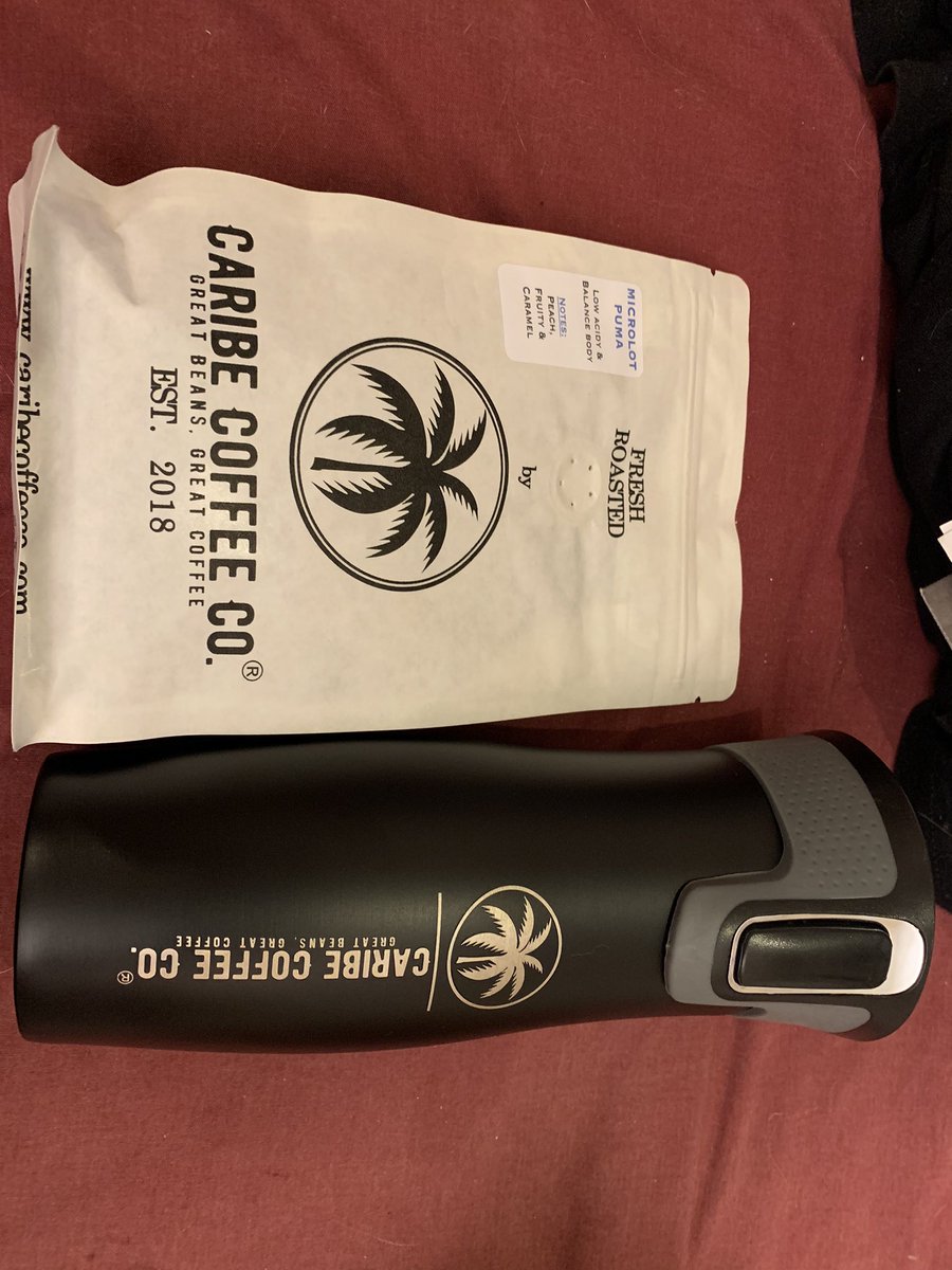 gazzab's tweet photo. When you deal with a local small business regularly for your Coffee Beans- ordered late yesterday beans roasted today and including a free gift - many thanks @caribecoffeeco May you continue to grow and enjoy success https://t.co/t0Dp72JEnw