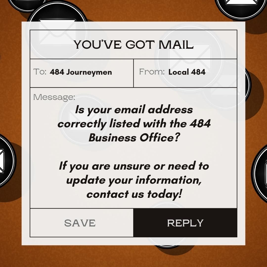 local484's tweet photo. Make sure Local 484 has your current EMAIL ADDRESS! Contact the Business Office to check on or correct your info at office@iatse484.org or (512)385-3466

#iaLocal484 #IATSE #CheckYourInfo #UpdateYourInfo #ContactTheOffice #InSolidarity #UnionStrong #UnionBusiness https://t.co/bda1huDUGM