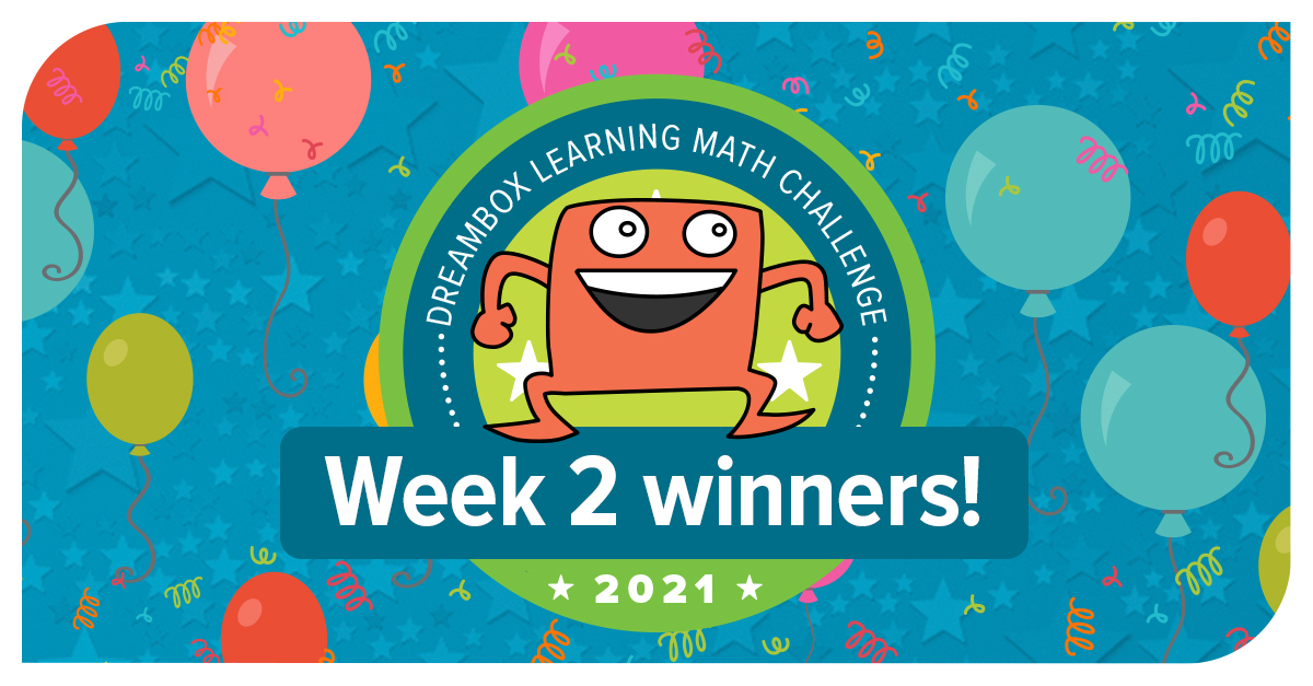 DreamBox_Learn's tweet image. Congrats to the week 2 winners of the Fall Math Challenge! Check out all the winners: okt.to/H2pd0I