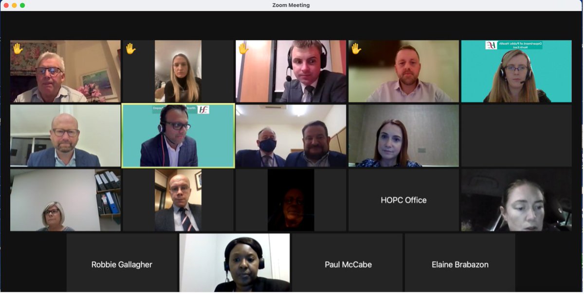 PublicHealthDNE's tweet photo. It was great to virtually meet this evening with our TDs, Senators and colleagues to provide an update about COVID-19 in the North East.

Thank you all for your work and support in keeping our communities safe.
#COVID19 #collaboration 
@HSELive @MLMCommHealth @HSECommHealth1 https://t.co/rBMBHqpzSP