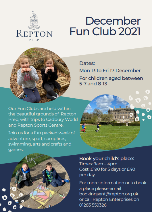 ReptonEnt's tweet photo. Come and join us for some Christmas Fun on our December Fun Club - including a trip to Cadbury World.
£190.00 for the week or £40.00 per day. Book now to avoid disappointment: https://t.co/ZO8HFsHqG5 
#christmas #funclub #schoolsout #december #cadburyworld #repton #reptonprep https://t.co/QAn3OcK2lJ