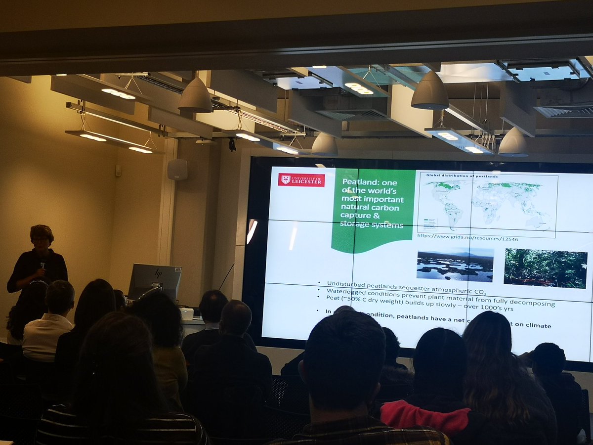 Prof. Sue Page @LeicesterGeog talks #carboncapture and the importance of preserving the vast areas of peatland as a natural carbon store. #cop26 #TogetherForOurPlanet #spaceparkleicester #spaceparkconversations