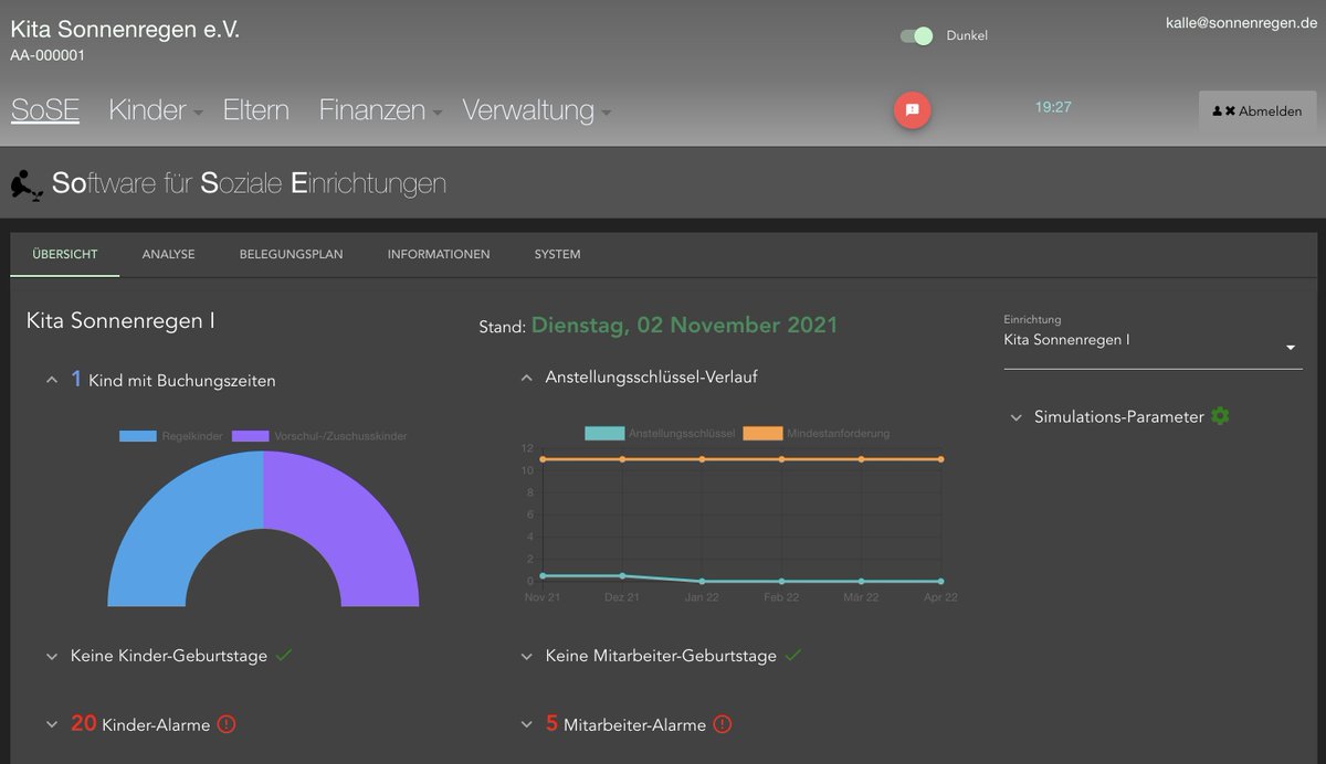 SoSETweety's tweet photo. DARK MODE 
Jetzt auch bei SoSE, die Software für Soziale Einrichtungen, mit unserem November 21 Release!

Mehr erfahren unter:
https://t.co/kuyNjvhUUr

Wir machen die Kita-Verwaltungs-Software einfach für alle! https://t.co/GOGGpf3w3V