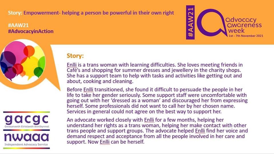 slinstinct's tweet photo. #AAW21 Advocacy Awareness Week day 2, 2 little stories for you #ActioninAdvocacy @NDTicentral @BarristerSecret https://t.co/E23Jnu19VM