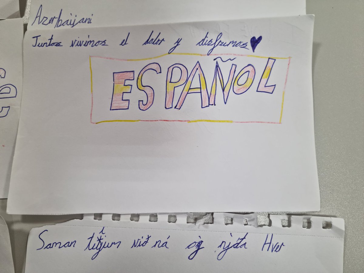 MrsTaylorQP's tweet photo. It made my day when a Y4 girl showed me she had researched our school vision in different languages at home @QueensCoEURC @network_primary https://t.co/z4bjnDdCKe