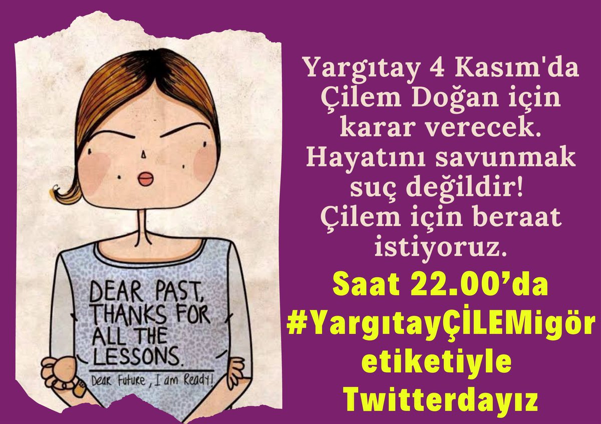 Erkekleri cezasızlıkla ödüllendiren erkek devletin Çilem’i cezalandırmasına izin vermeyeceğiz. Hiç bir kadının kirpiği yere düşmeyecek. 

Çilem Doğan gördüğü şiddetten dolayı devlet kurumlarına onlarca başvuruda bulundu. 9 kez koruma kararı aldı.  #yargıtayÇİLEMigör