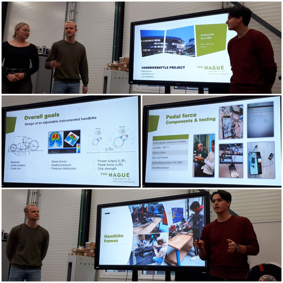 Riikka, Jacob en Guy presenteerden vandaag hun plan voor de instelbare geinstrumenteerde handbike voor het @HandbikeBattle onderzoek in de <a href="/Betafactory_HHS/">Betafactory</a>!! <a href="/RDmobility/">RDmobility</a> <a href="/handbikecentrum/">Wingstechnology</a>
Well done!