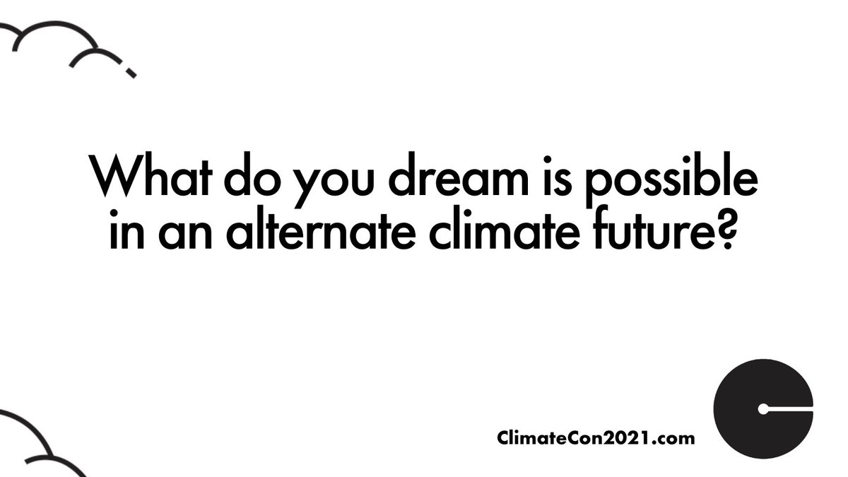 Climate change can make us feel hopeless. But one thing’s for certain: You're not alone. There is a future that’s not dark and gloomy. Let’s imagine it together at Climate Con 💪

Tell us your climate-positive vision for the future!
#TogetherForOurPlanet 
climatecon2021.com