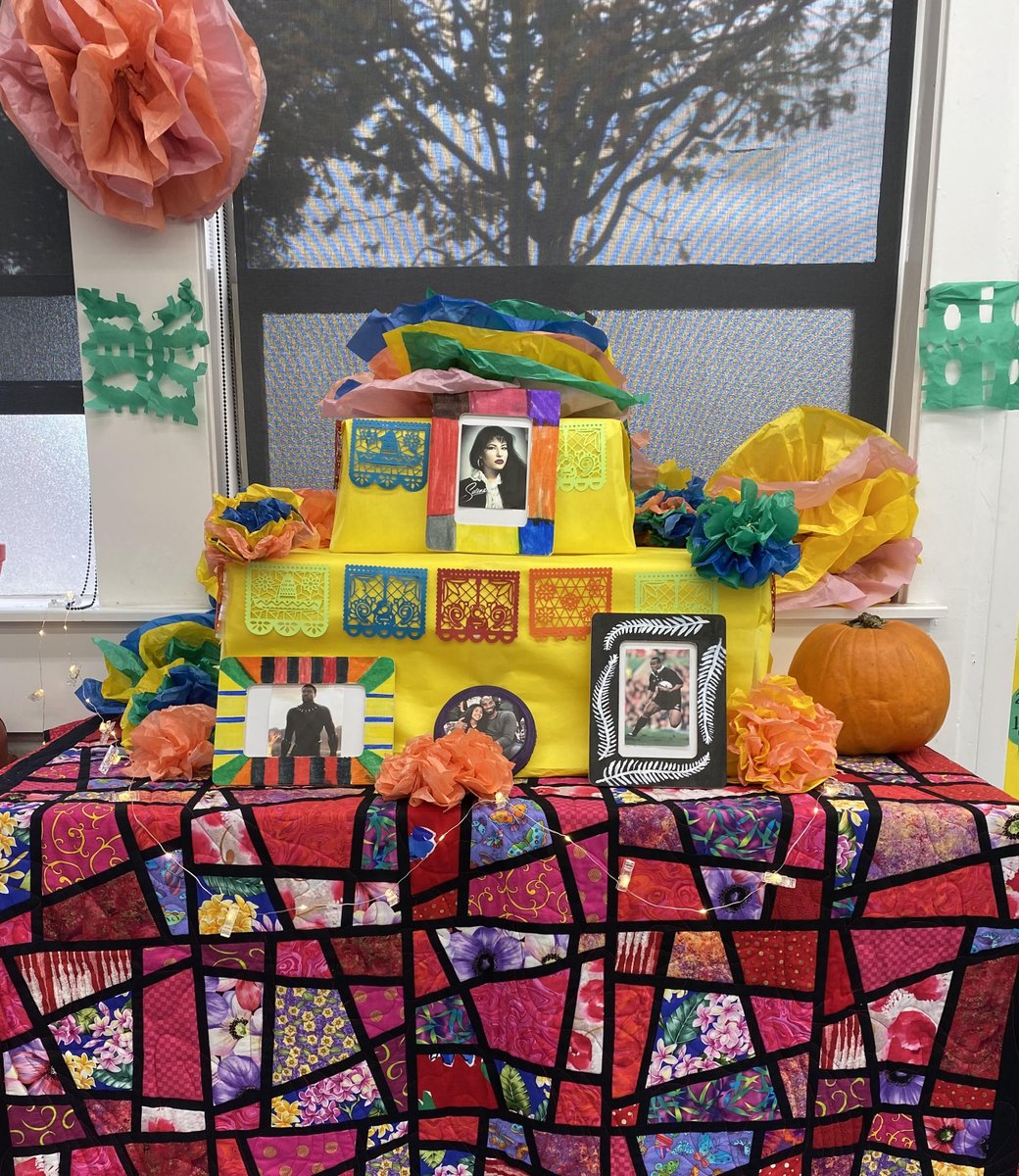For Día de Los Muertos, our Middle School Program celebrated by creating this beautiful altar to honor those who have passed and shared some delicious pan dulce. 

Our team does such a wonderful job creating memorable experiences and sharing holiday joy with our students ❤️