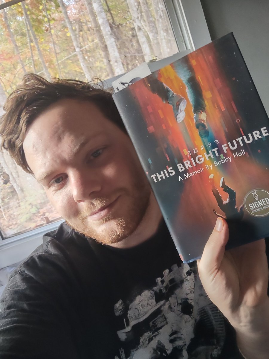 m1k3xp's tweet photo. Shout out to my mother that got me this for my birthday two months ago when I visited and she got me a signed book of @Logic301 novel "This Bright Future". Thank you queen for getting me this for my birthday thank you mom 😊. #RattPack #Logic #BobbyHall https://t.co/vz58MKuL4U