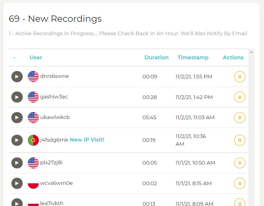 TrueStory_ink's tweet photo. 🎥 A Session Recording and Replay tool for your websites. It helps you understand how users behave on your site, what they need, and how they feel.

#newFeature - New Visitors vs Recurring Visitors 

#analytics https://t.co/yASYcoc5Gs