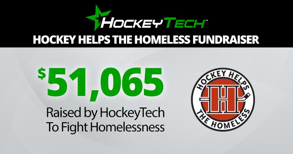 The 2021 HockeyTech Hockey Helps the Homeless campaign raised an astounding $51,065 to help fight homeless, surpassing the $43,774 we raised last year for this very worthy cause.