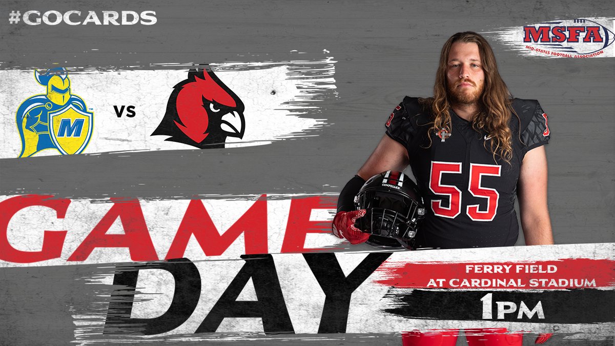 CUAACardinals's tweet photo. 🏈GAMEDAY🏈

@CUAA_Football celebrates Senior Day this afternoon when they host the Madonna Crusaders!

⏰ 1pm
🆚 Madonna
📍 Ann Arbor MI
📹 https://t.co/qd1PrFdNT7

#GoCards https://t.co/4dlKiqktKL