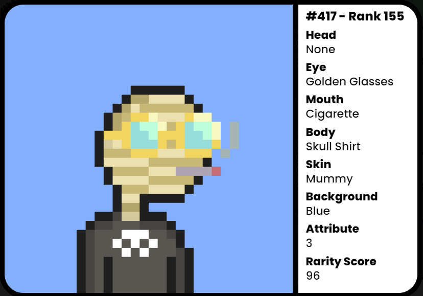PixTrate's tweet photo. First giveaway is live!
We are giving away Pixel Guy #471 - Rank 155. 
Check below for instructions.
1- Follow @PixelGuys_algo
2- Like and Retweet
3- Tag your friends
Not necessary but don't forget to join our discord.
https://t.co/51lOUtA5N7
Good luck! https://t.co/vTLmhHRiq6