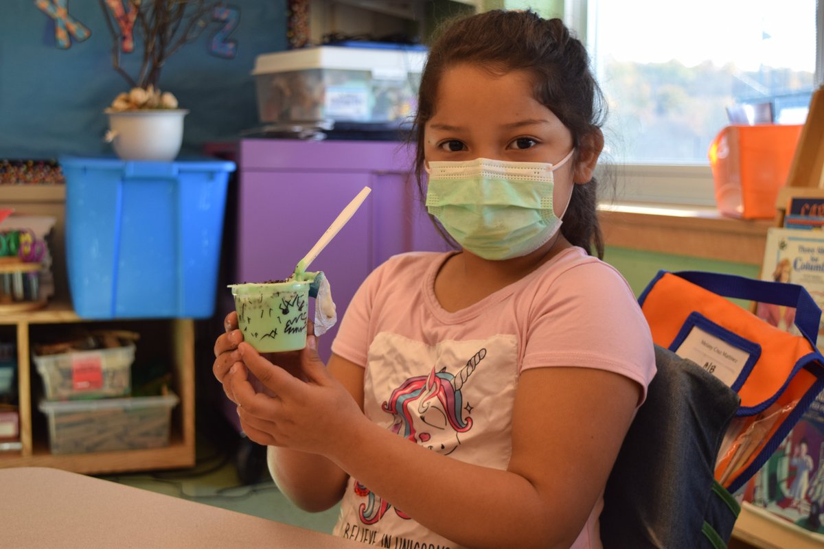 brewsterschools's tweet photo. Last week, Sara DiDio introduced her first graders to a brand new writing unit by making monster pudding. Eager students followed step-by-step instructions to make their own pudding before working in groups to write a how-to piece.

For more: https://t.co/jAFiW9FLeB https://t.co/MphYJpmbBo
