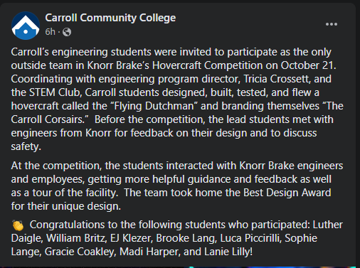 dr_raza_khan's tweet photo. Congratulations to @CarrollCC STEM Club students on this awesome achievement and experience. #MDCCs #CCsWork @MD_CommColleges @MDMHEC @NISOD @bradphillips @CCTrustees Video link: https://t.co/3qw8hOPYGj https://t.co/FjrmO4Kbvj