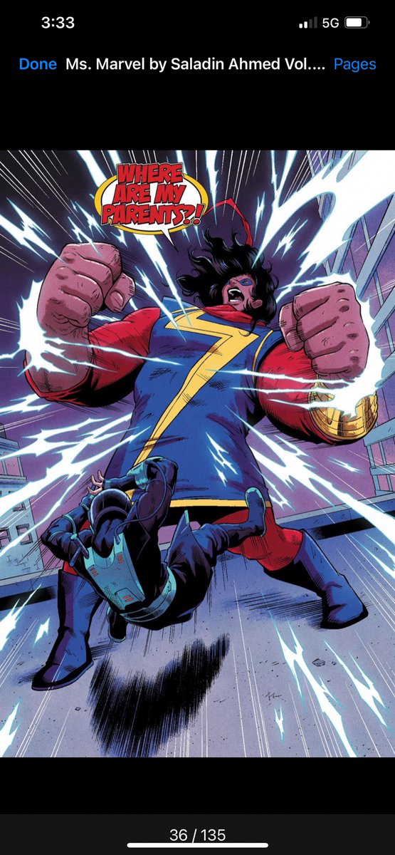 CommanderHales1's tweet image. These are the fun things we won’t be seeing in live action thanks to the Ms. Marvel power change

Sad, really