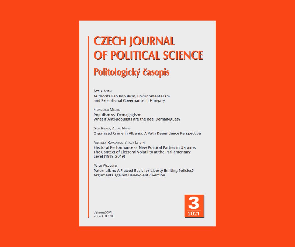 3/2021 is here! On populism, elections in Ukraine, and country-specific topics for case study enthusiasts. Get it on our website: politologickycasopis.cz/en/