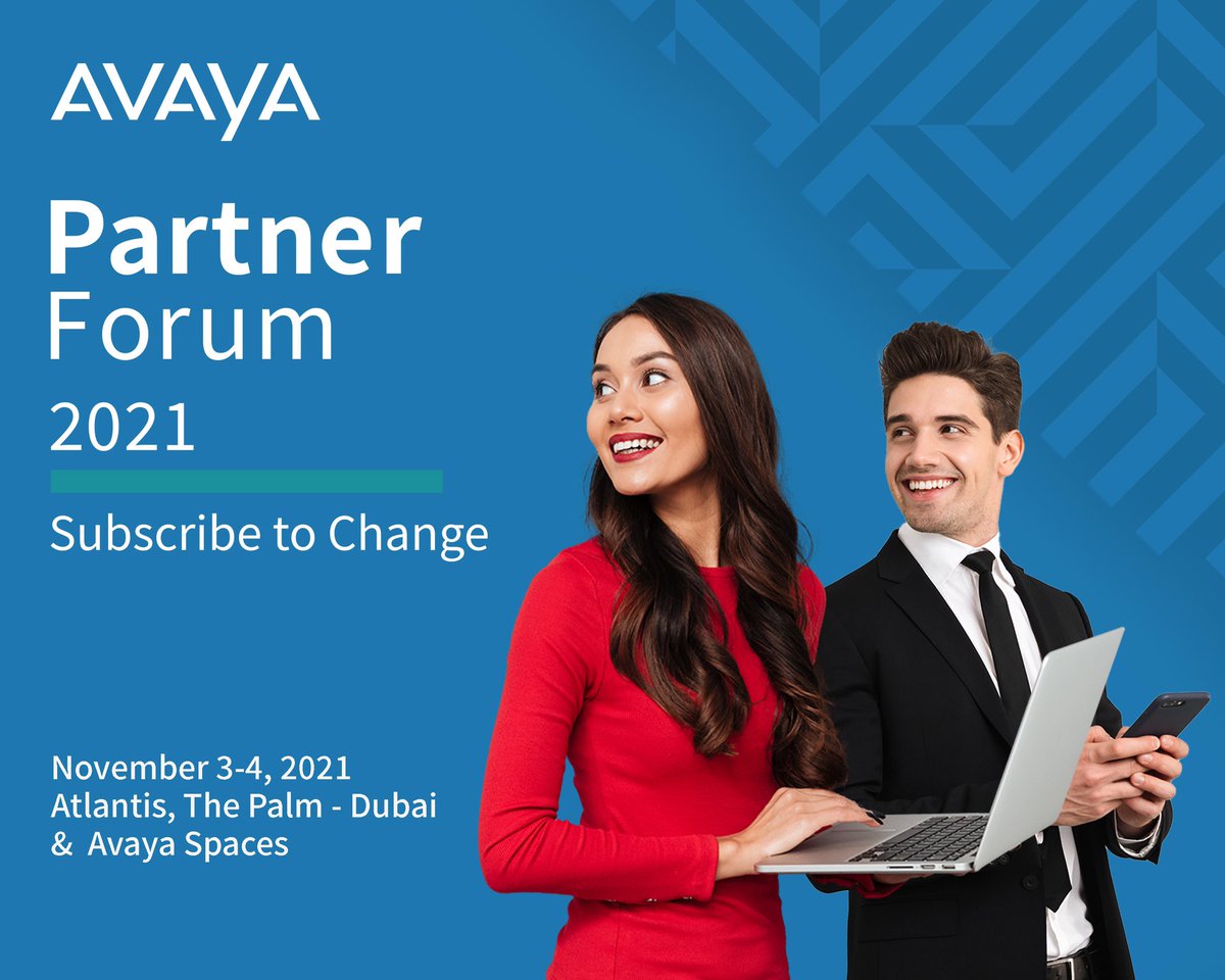 Sari_Baki's tweet photo. #SubscribeToChange 
We look forward to welcome our channel community at the Avaya Partner Forum to discover and showcase new ways to enable composable solutions by addressing changing demands #Avaya https://t.co/BXzEHykWzz