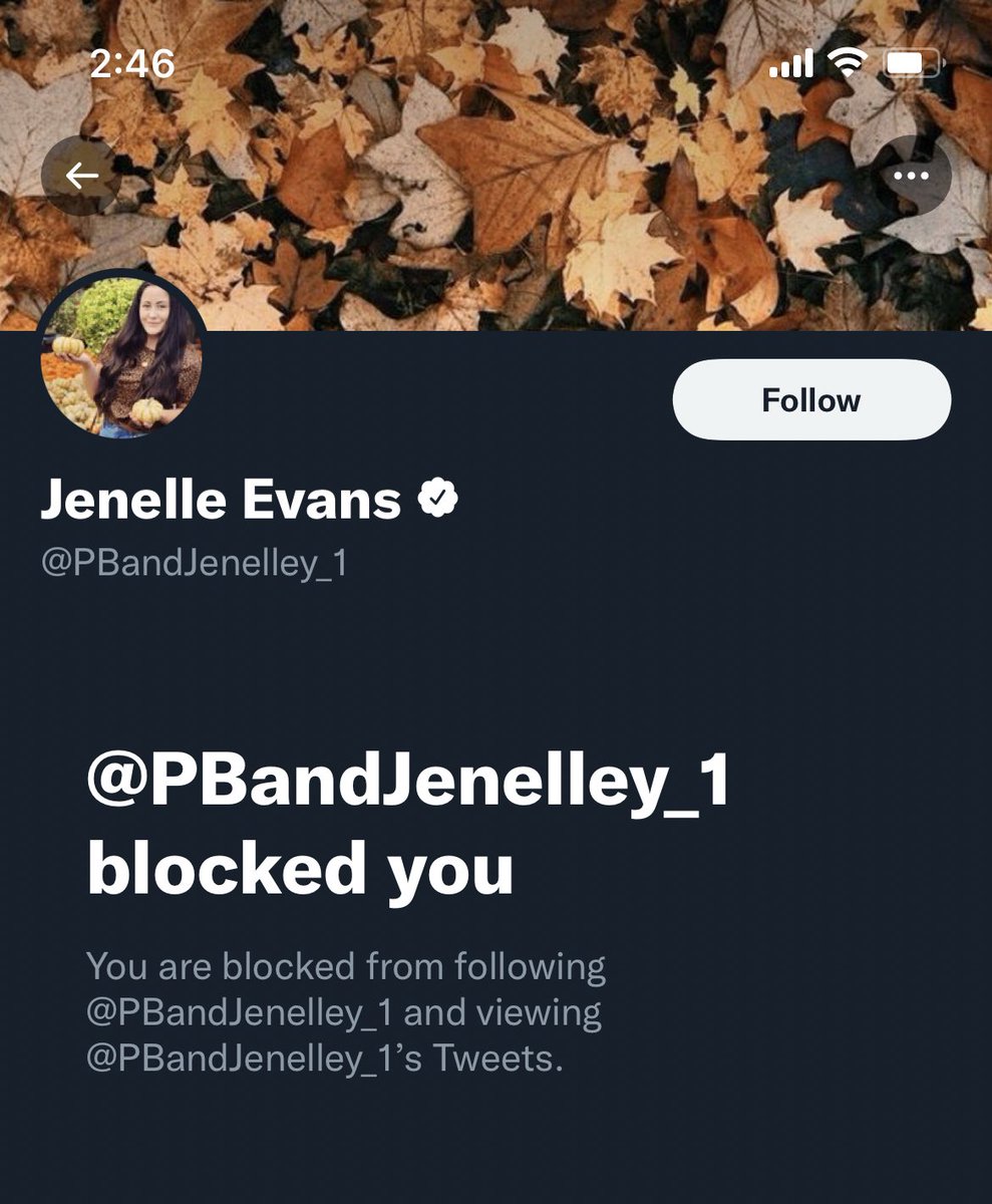 Just an update I’m still blocked by Jenelle Evans https://t.co/t5T5lQIZA6