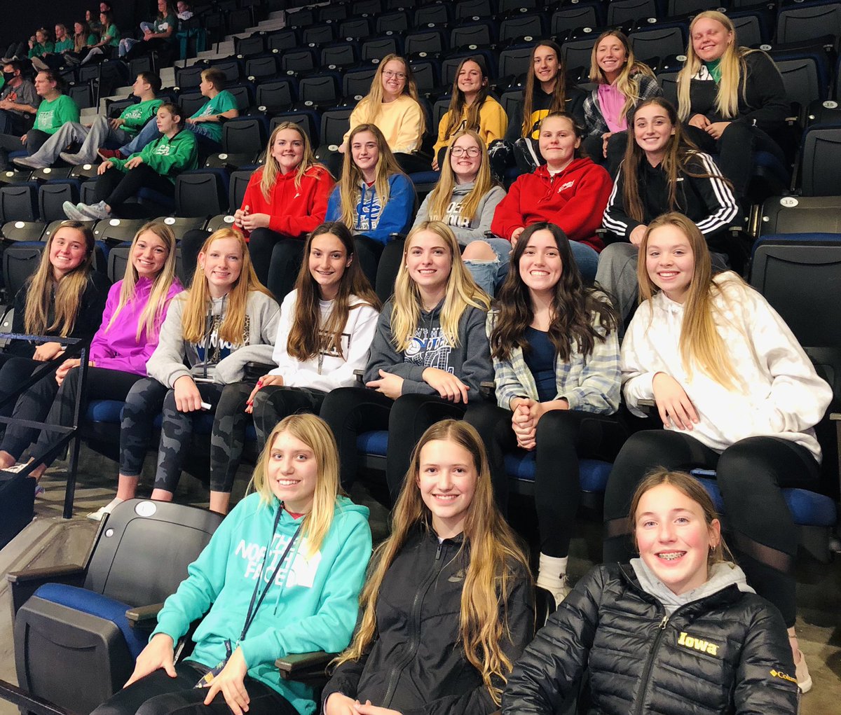 CS_Panthers_VB's tweet photo. Road trip with these amazing girls to watch some volleyball. #fireinthebelly #iastatevball #letsgetsome https://t.co/4NawtF5BmH