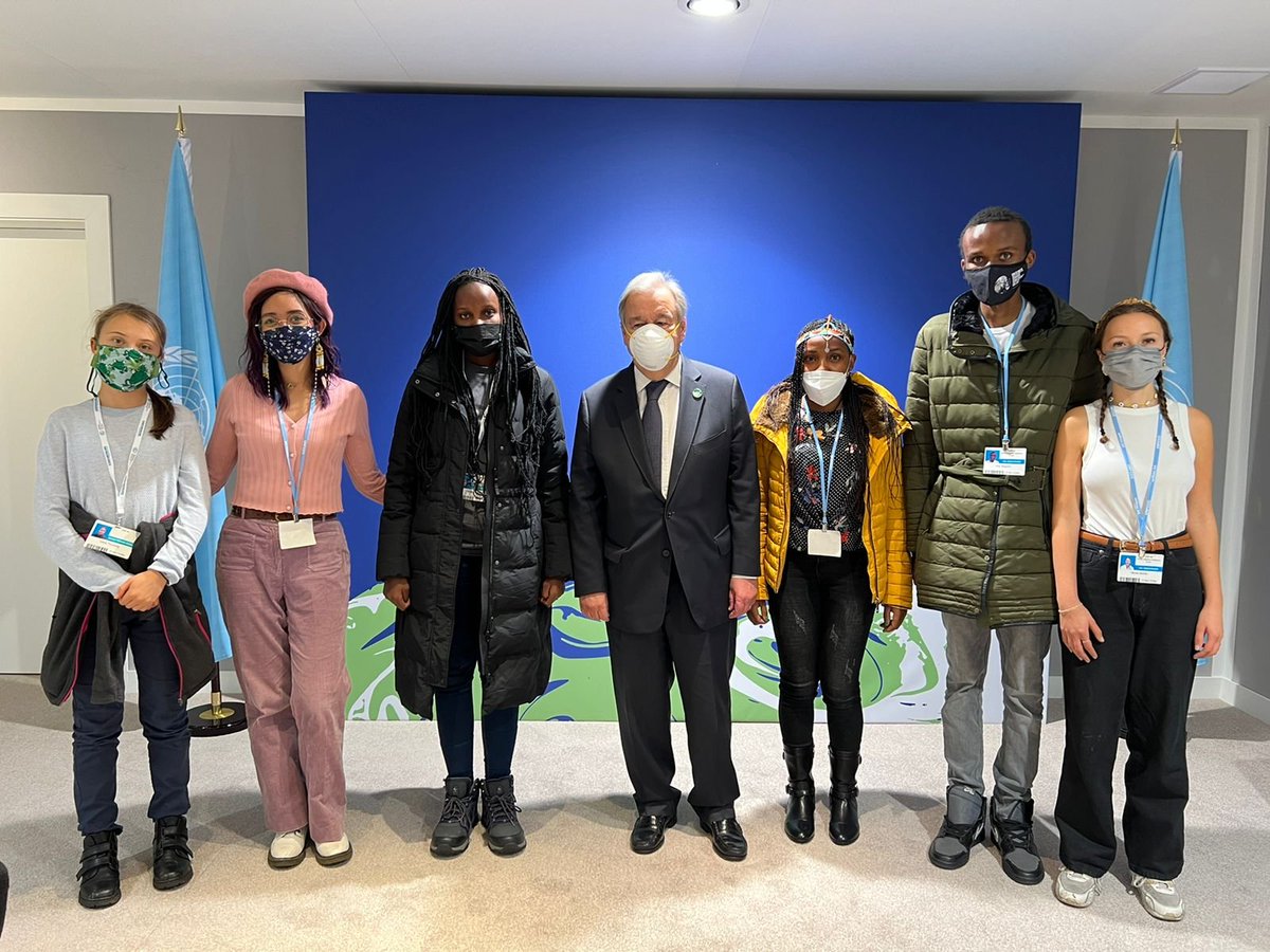 I was humbled by the passion and insight of the young climate activists I met today and expressed my full support for their unrelenting pressure on leaders to step up.

At this #COP26 climate conference, we need concrete #ClimateAction not empty promises.