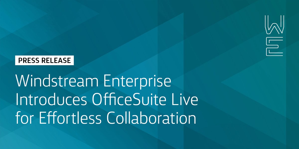 Excited to share—Windstream Enterprise has announced OfficeSuite Live, a new meeting platform that enables seamless, virtual collaboration for voice, video and content sharing. Learn more in our press release. #TeamWE okt.to/PaABkv