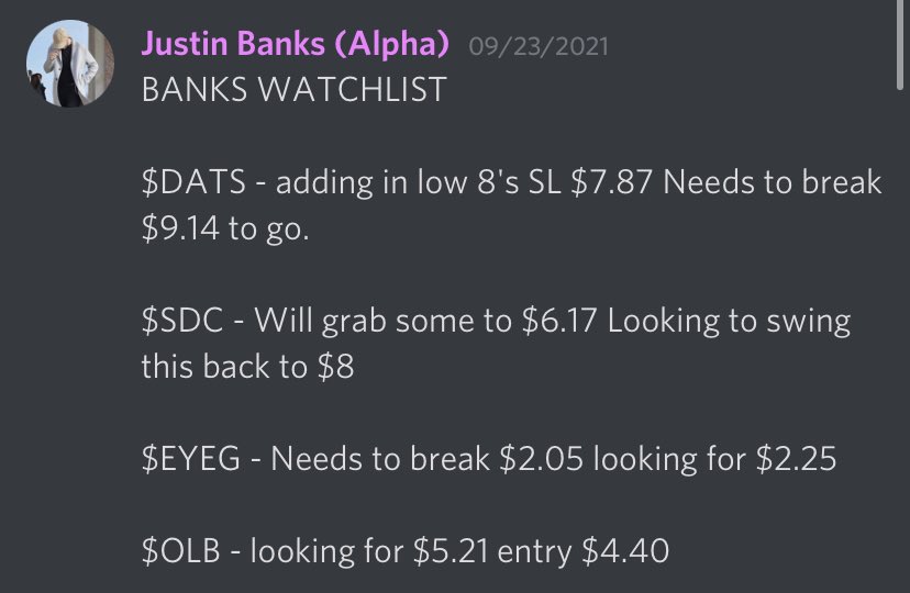 RealJGBanks's tweet photo. Yooooo I just woke up!
$OLB Thank you 🔥🔥
Have been on it since our bot gave us the halt news back in July
Gave the group a final hold and entry of $4.40 if they missed my other call outs. Just left it after that
#WolvesAlwaysEat 🐺 https://t.co/jJ62ktPgme