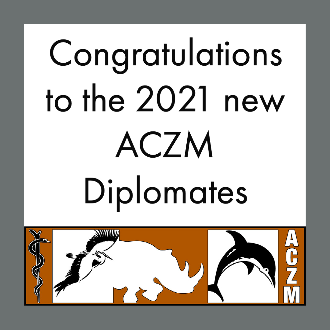 ACZM1's tweet photo. The ACZM has grown by 12 new Diplomates!
Dr. Anthony Ashley 
Dr. Monika Bochmann
Dr. Rob Browning
Dr. Valentina Caliendo
Dr. John Flanders
Dr. Emma Houck
Dr. Kari Musgrave
Dr. Christine Parker-Graham 
Dr. Meredith Persky 
Dr. Julia Ter Beest 
Dr. Jenny Waldoch 
Dr. Taylor Yaw https://t.co/qwLLfEq1eY