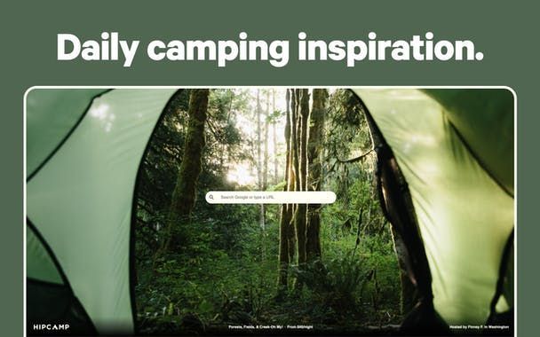 ProductHunt's tweet photo. Get inspired to explore the great outdoors with a daily dose of camping scenes in each new tab with @hipcamp.

Go camping: https://t.co/YZkKqYWpHk https://t.co/yeSyqebyJW