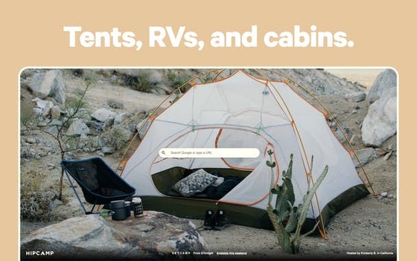 ProductHunt's tweet photo. Get inspired to explore the great outdoors with a daily dose of camping scenes in each new tab with @hipcamp.

Go camping: https://t.co/YZkKqYWpHk https://t.co/yeSyqebyJW