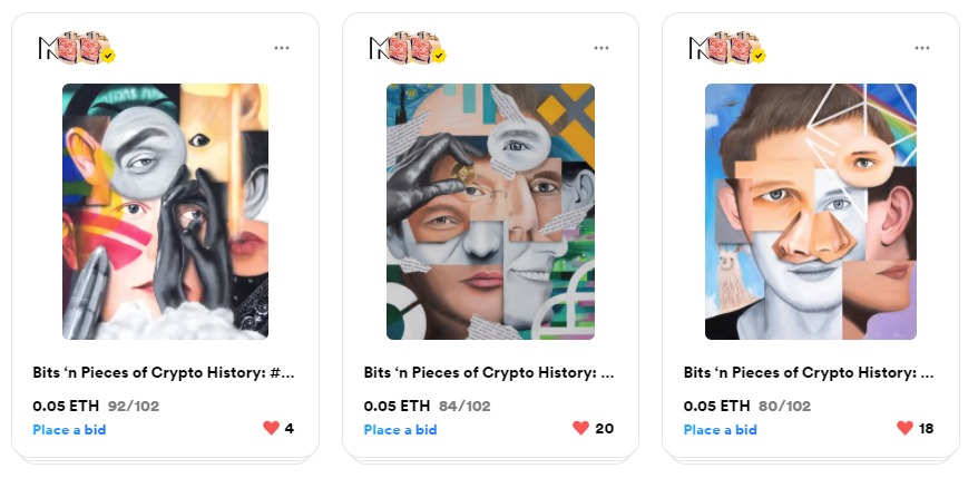MoetArtNFT's tweet photo. My Genesis NFT set of Bits 'n Pieces of Crypto History.
#1 Exchange
#2 Vitalik
#3 Elon
Owning these three will entitle you to future airdrops. 😊
#nft #genesisSet #moetartNFT #Airdrop https://t.co/hufPcXyat2