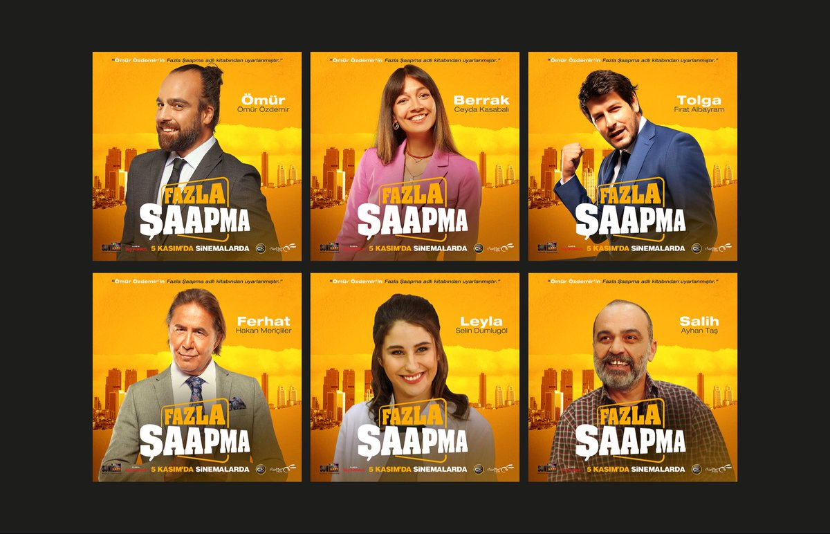 Son 3 Gün💣
Yapımcılığını üstlendiğimiz romantik komedi içerikli filmimiz "Fazla Şaapma" 5 Kasımda vizyonda.
Fragman ve teaserlar için YouTube kanalımızı ziyaret edebilirsiniz😎 
youtube.com/channel/UCapwX…