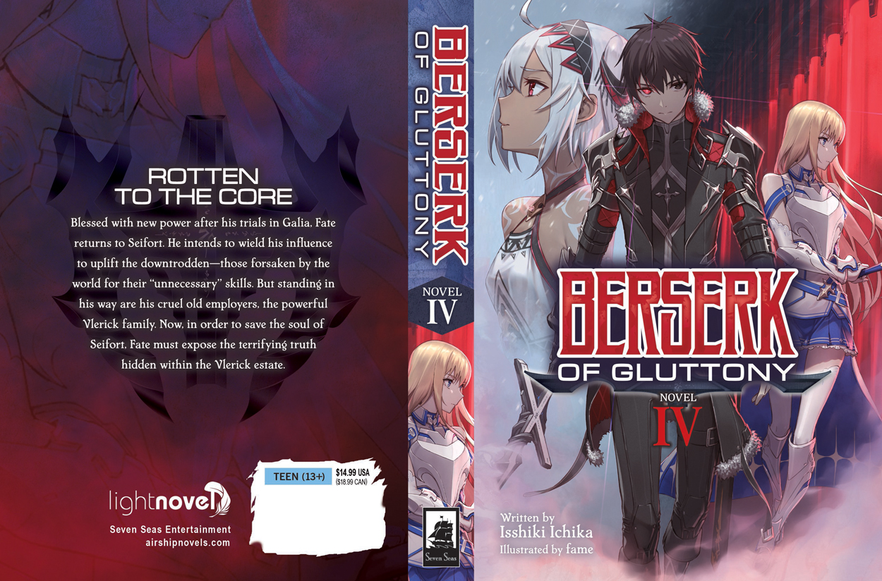 Seven Seas Entertainment on Twitter: "BERSERK OF GLUTTONY (LIGHT NOVEL)  Vol. 4 Fate intends to uplift those forsaken by the world for their  “unnecessary” skills, but standing in his way are his