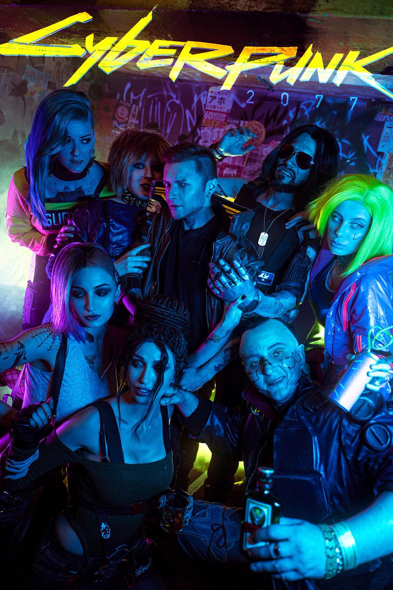 Bunch of fantastic #Cyberpunk2077 cosplayers in the piece titled "Cyberpunk is in me"❤️‍🔥😍

Source: deviantart.com/valery-himera/…