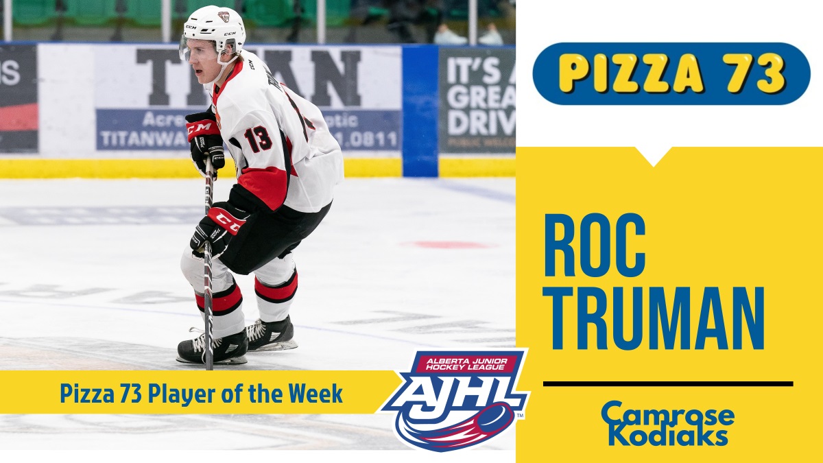 The <a href="/pizza73/">Pizza 73</a> AJHL Player of the Week is Roc Truman <a href="/camrosekodiaks/">Camrose Kodiaks</a> with five points and a <a href="/ViterraCanada/">Viterra Canada</a> AJHL Star of the Game selection to wrap up the month of October ajhl.ca/media-centre/n…