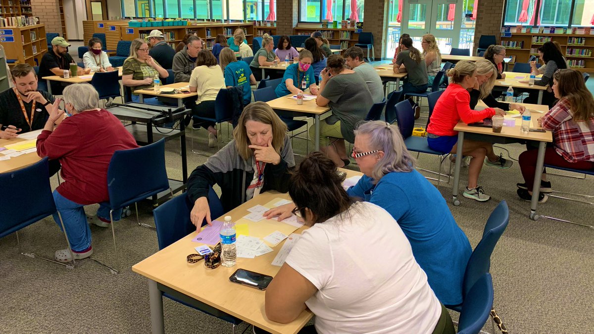 missaday's tweet photo. There was energy in the air as #mycpms staff spent the afternoon reconnecting and learning together. @DrMorganLISD https://t.co/bKufIReE5X