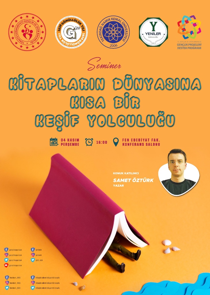 kitapsevdasi's tweet photo. 📌Çarşamba Tekirdağ İYC Erkek Öğrenci Yurdunda saat 20.30'da, 
📌Perşembe ve Cuma günleri saat 16.00'da Tekirdağ NKÜ Fen Edebiyat Fakültesi Konferans salonunda,
3 gün boyunca 3 farklı konuda konferansımız olacak inşallah. 
👉Tekirdağ'daki genç dostlarımızı bekleriz. https://t.co/H6PBo3YmX8